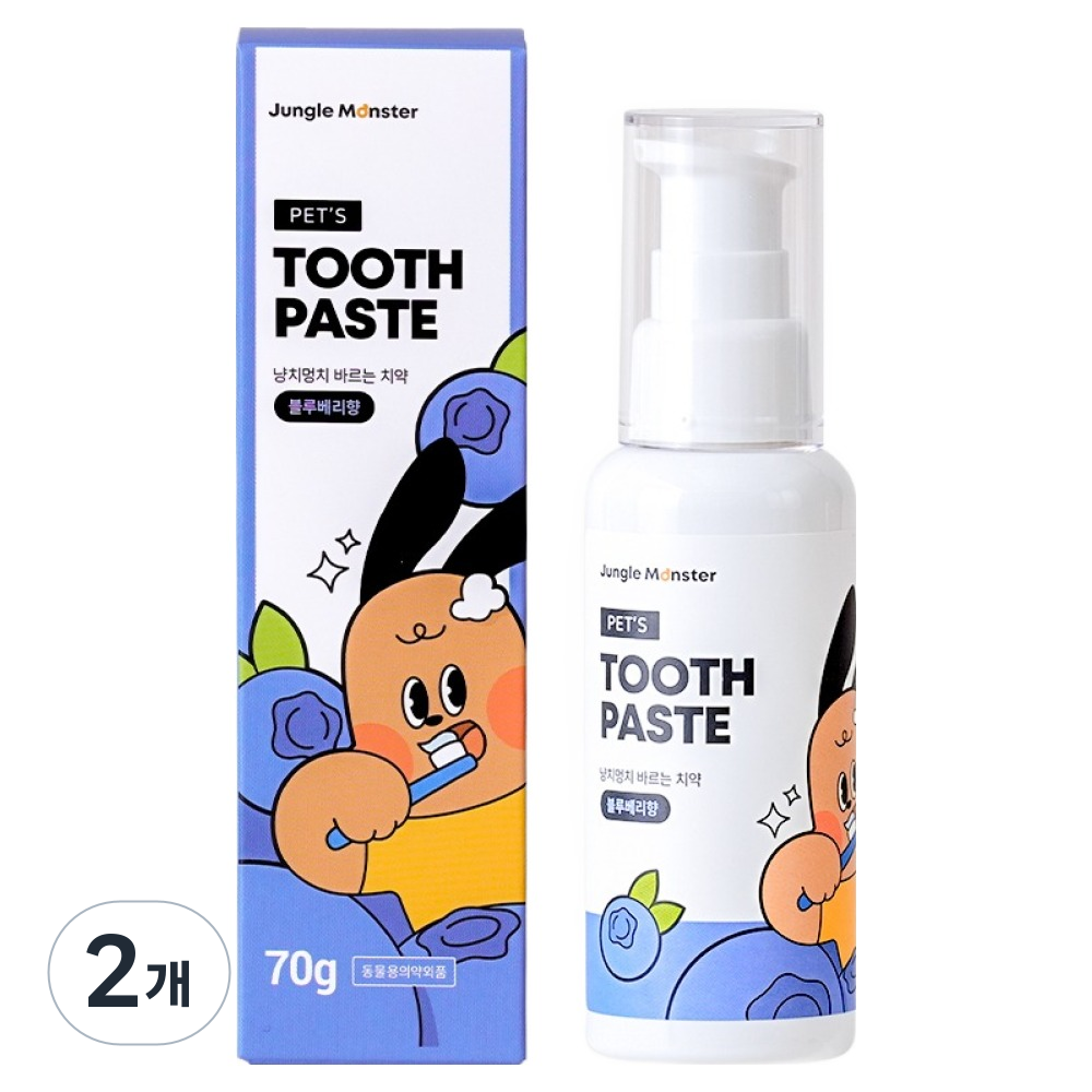 정글몬스터 반려동물 냥치멍치 바르는 치약 블루베리향, 70g, 1개입, 2개 35,800원