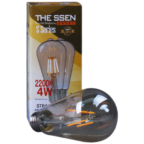 LED에디슨전구 4W 벌브타입 E26 (ST64) 엘이디램프 /THE SSEN, 전구색, 1개 2,400원