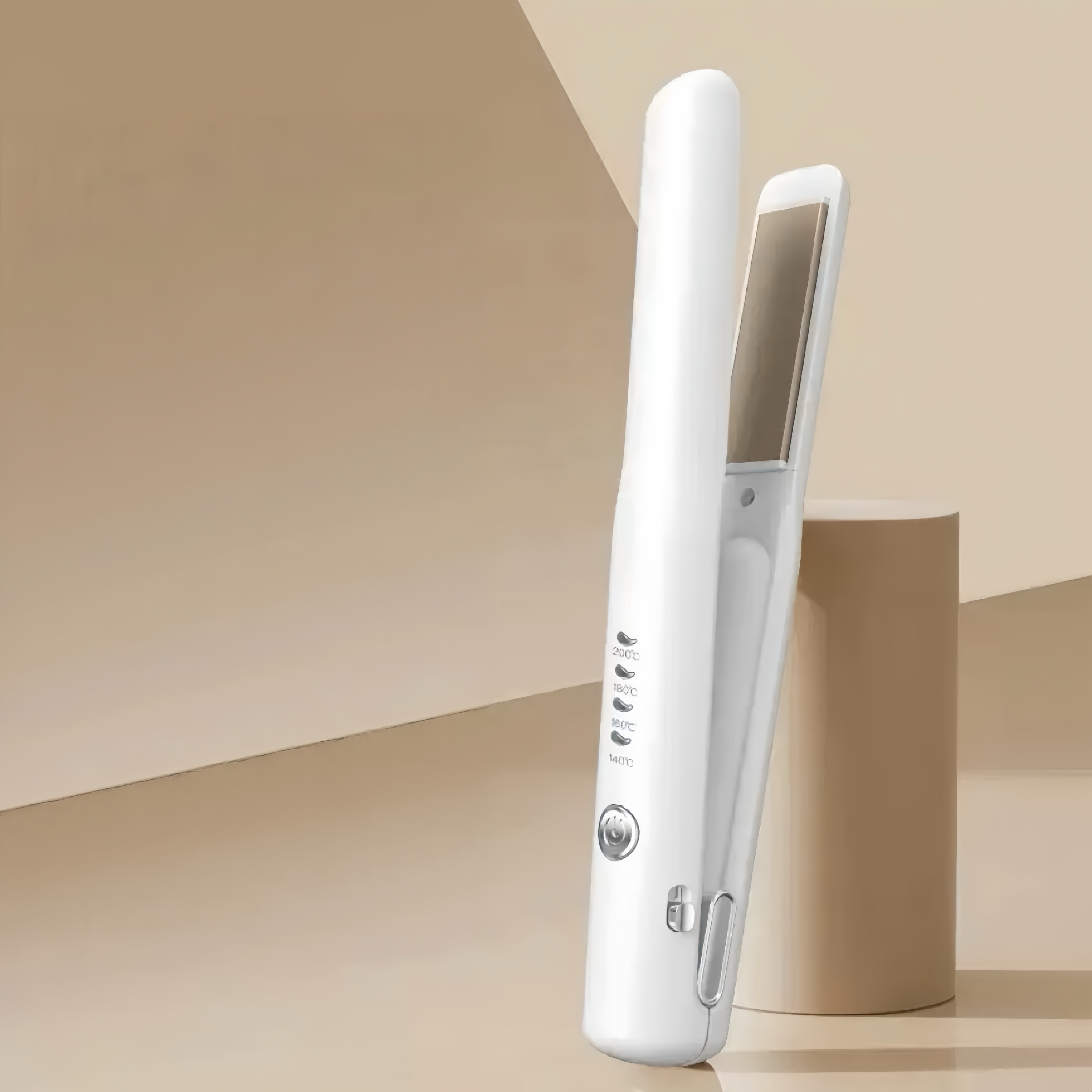 [캬오유] 충전식 무선 헤어 고데기 휴대용 음이온 판고데기, 화이트, BL-006 17,900원