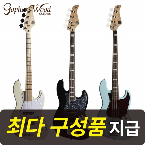 [최다구성품지급] 고퍼우드 J-classic VI /J클래식6 / 입문용 베이스기타, BLACK600B(젯 블랙), 1개 690,000원