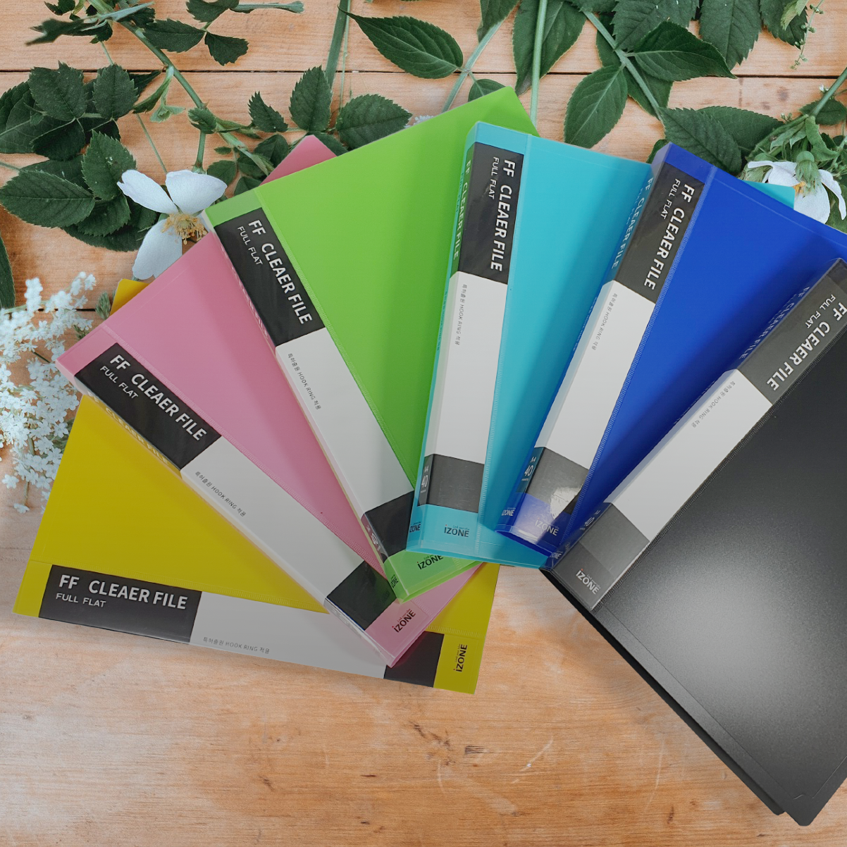 인터탑 아이존 특허받은 훅 링클리어화일 20매 40매 고그린 바인더형 클리어파일 1개+1개 무료배송, 고그린 4공링 40매 하늘(1+1개팩), 1세트 11,200원