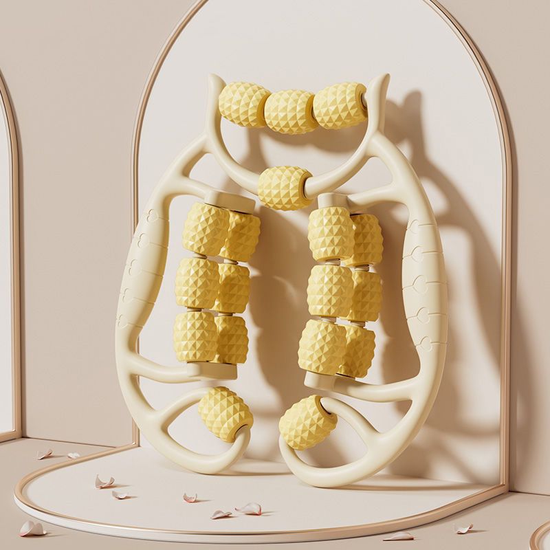 유니케이 롤러 마사지기 허벅지 종아리 다리알 혈액순환 안마기, 18개롤러 엘로우, 1개 10,800원