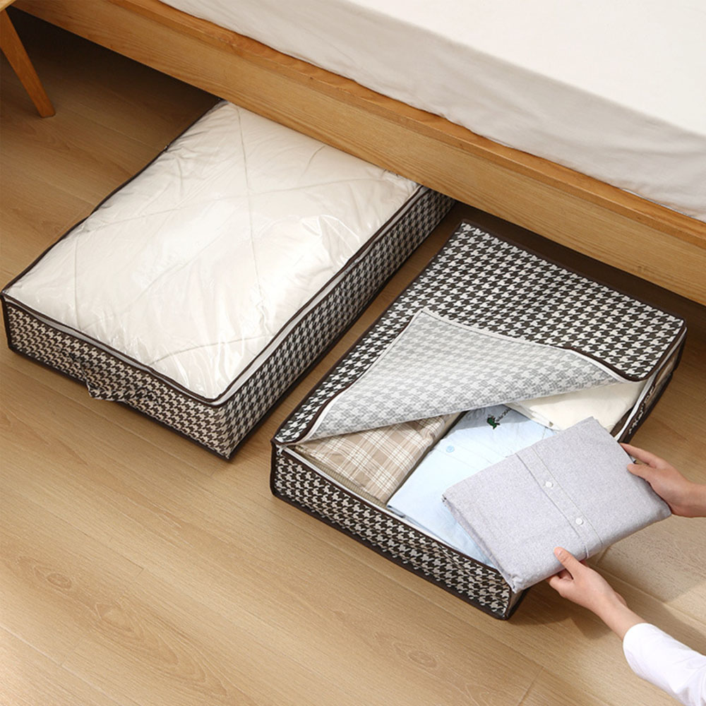 1+1 에이엔이엠 대용량 언더베드 리빙박스 패브릭 수납함 침대밑수납 이불 옷 정리 보관함 12,900원