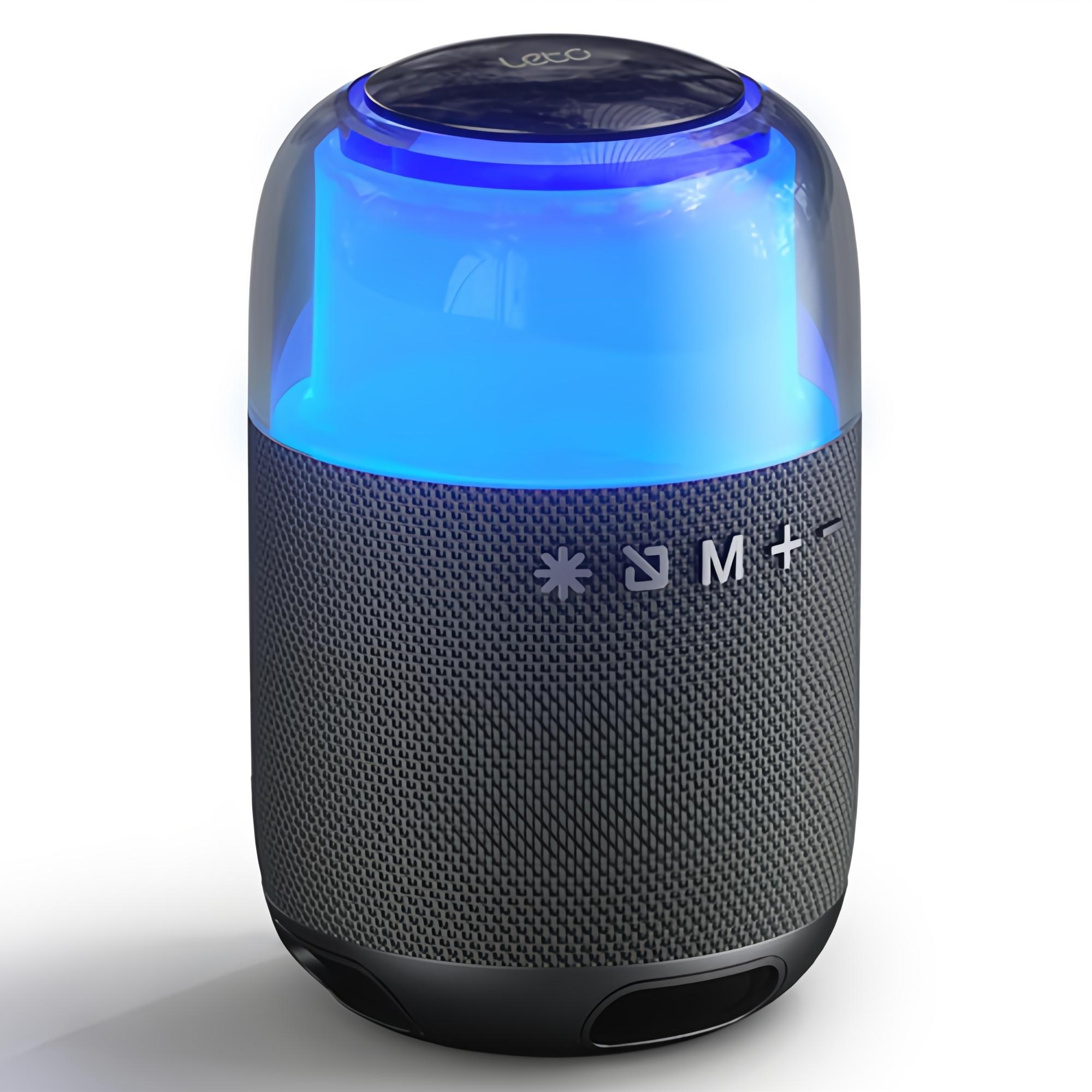 레토 LED 무드등 블루투스 스피커 v5.3 8W, LBT-WM06, 블랙 27,860원