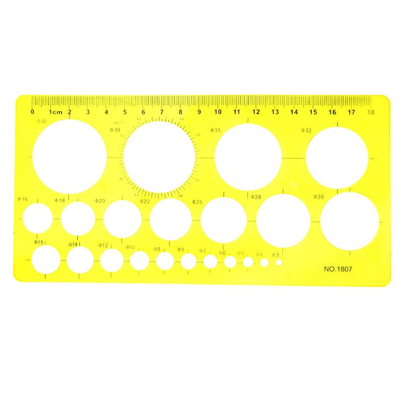 마다꾸미 컬러 도형 원형 자 200 x 100 mm, 01 옐로우, 1개 4,900원