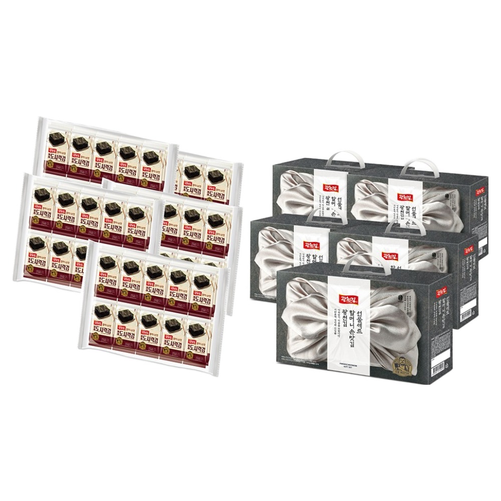 광천김 할머니 손맛 재래 도시락김 20봉 선물세트 39,950원