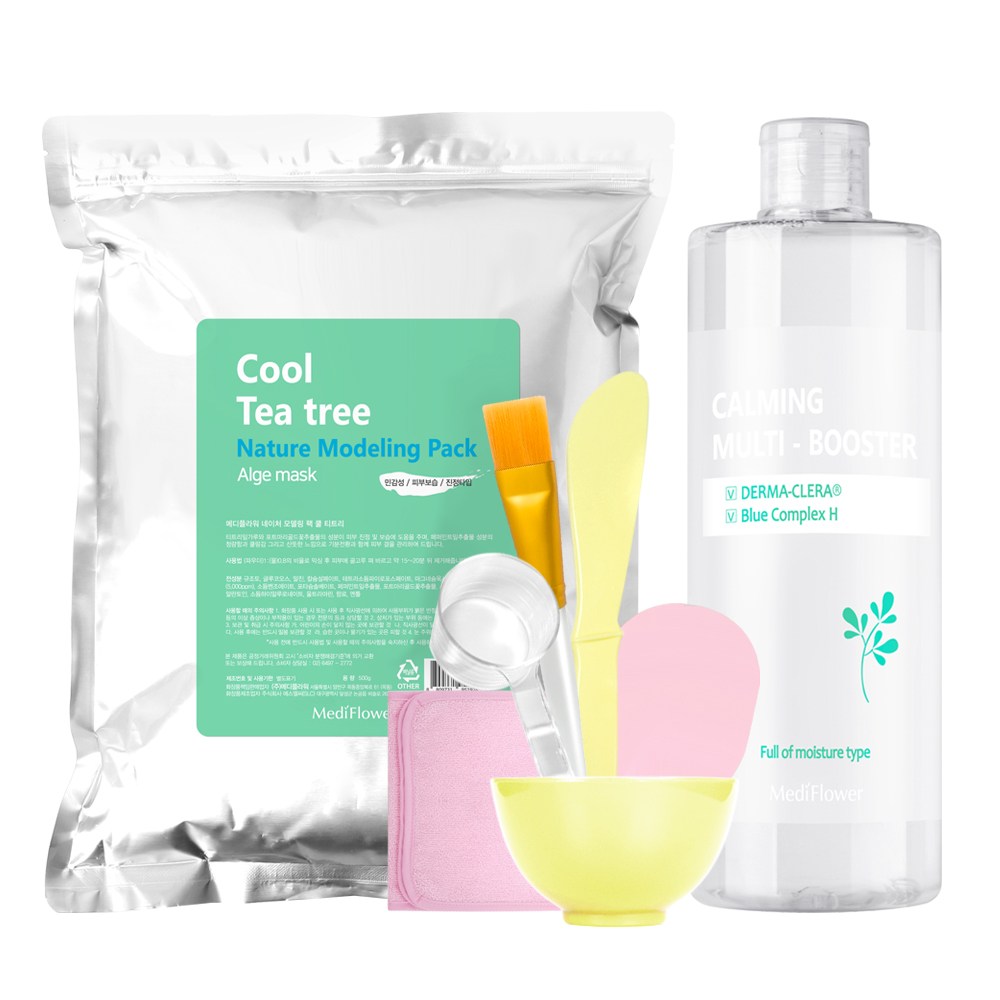 메디플라워 대용량 모델링팩 스타터팩 / NEW 네이처 모델링팩 500g+팩도구 6종세트+멀티 부스터 500ml 18,890원