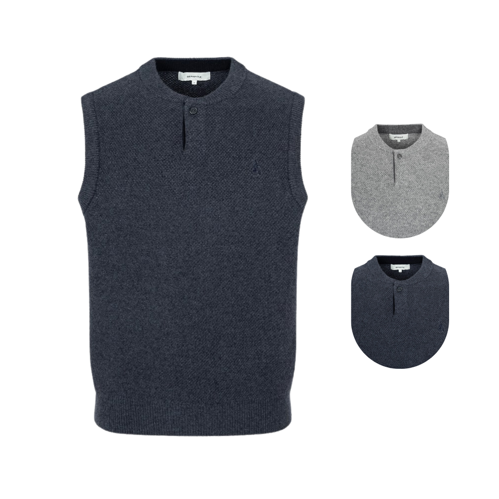 BEANPOLE : 빈폴맨 남성 버튼넥 니트 베스트 조끼 레이어드 상의 183,000원