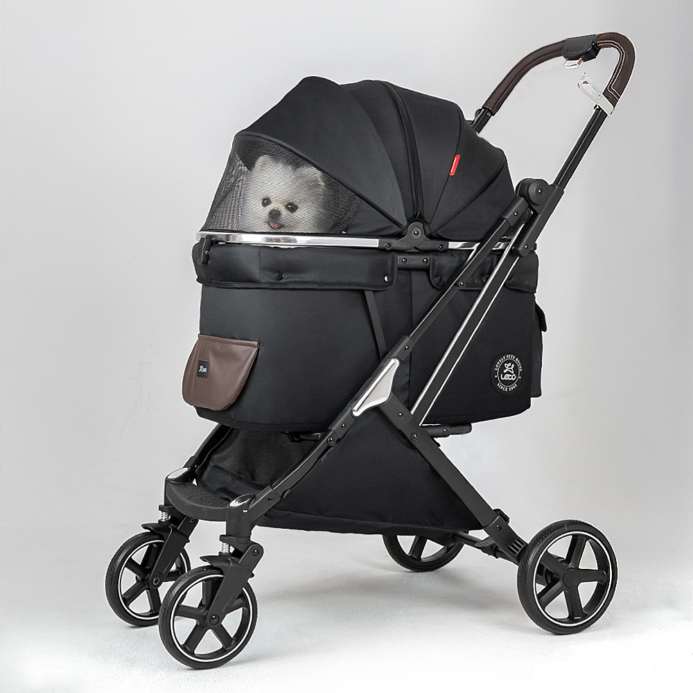 레토 프리미엄 강아지 유모차 풀오토 퀵폴딩 사계절, 블랙, 1개 168,900원