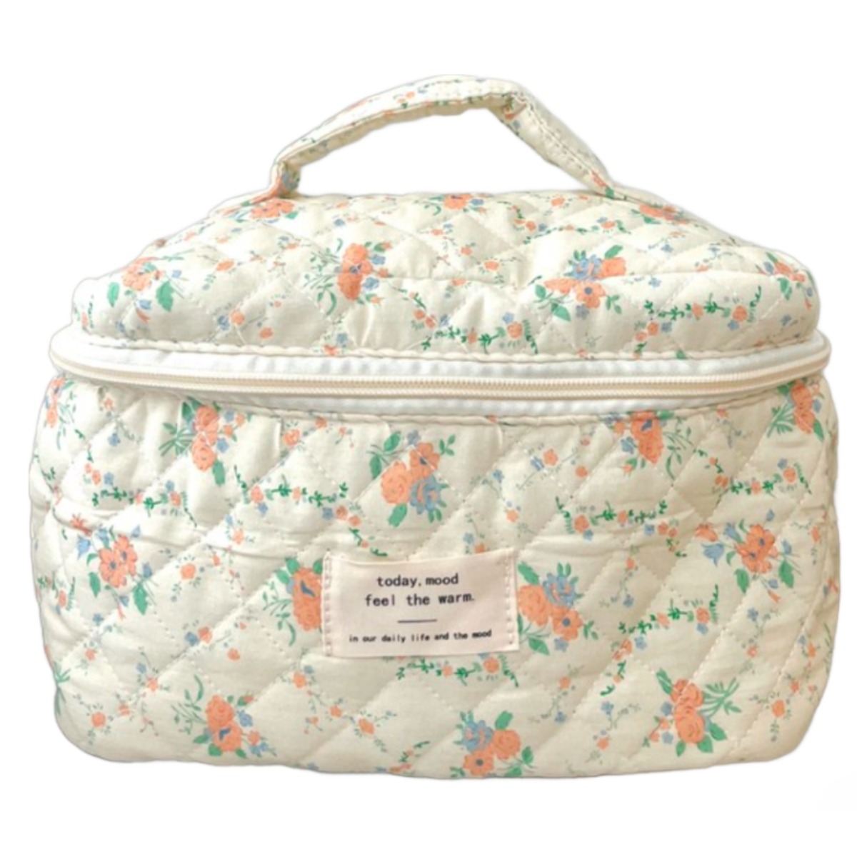 투윤 누빔 파우치 기저귀 미니 가방 마실백, 오렌지플라워 18,900원