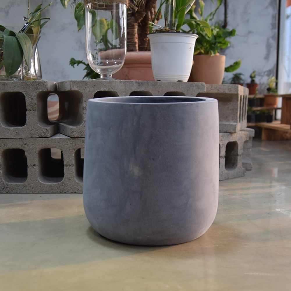 모던 FRP 대형화분 단지형 HP1087 D34 34x33cm 네추럴시멘트 플랜터, 1개, 물구멍타공(단순변심불가) 74,400원