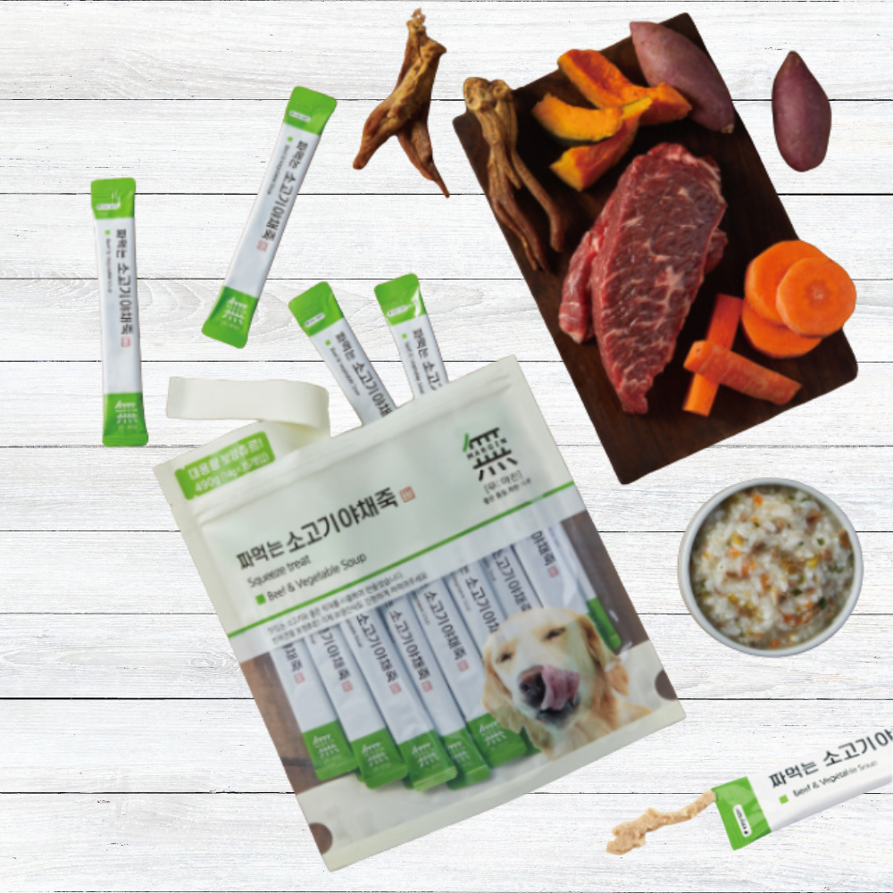 바우와우 무마진 짜먹는 죽, Beef/소고기/야채, 14g, 35개 12,490원