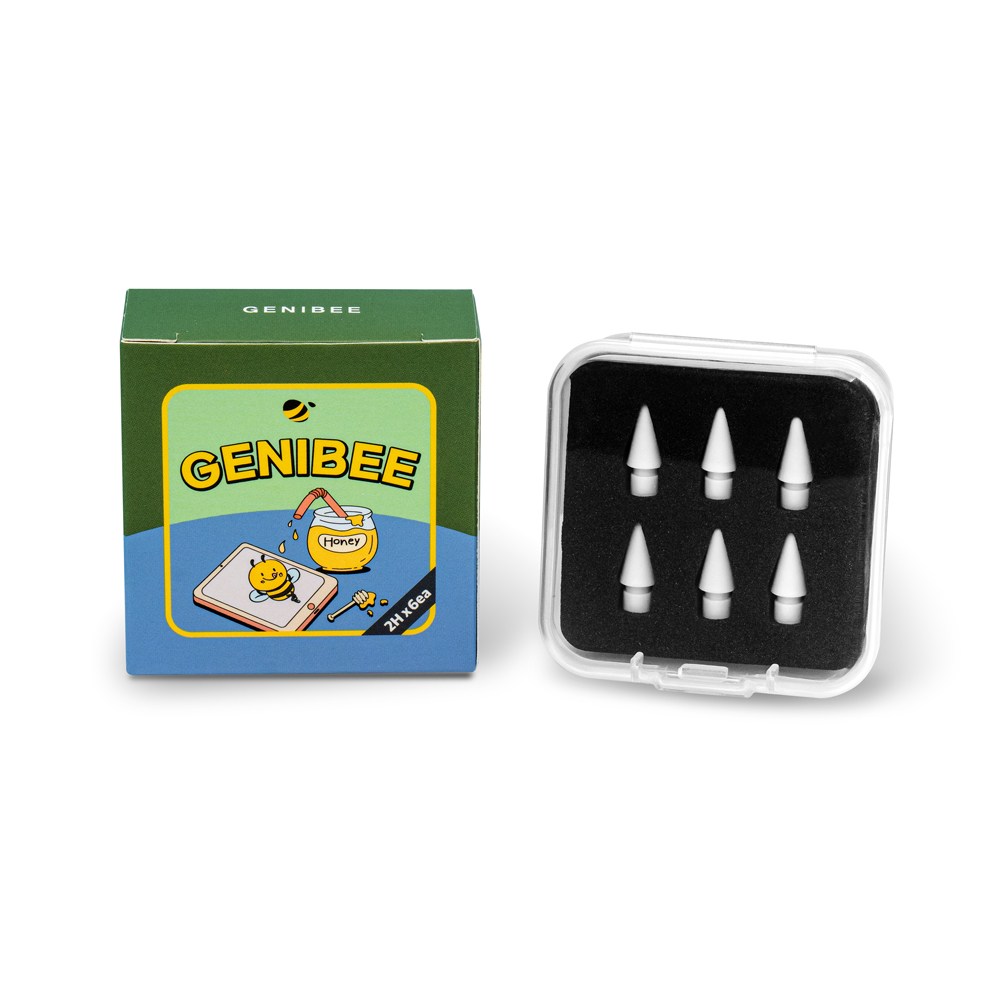 지니비 애플펜슬 호환 펜촉 2H 2B 드로잉 펜촉, 연필질감, 2H 6개입, 1세트 13,900원