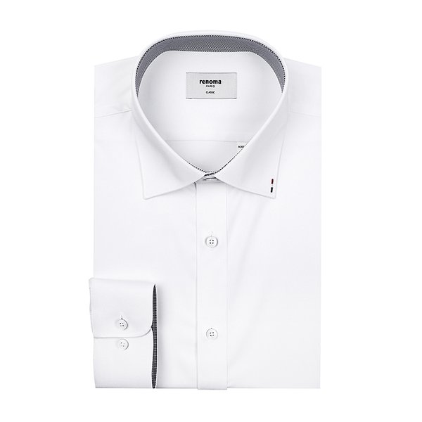 일반핏구김없고 터치감 좋은 스판 카치온 카라삼색포인트 흰색 긴팔셔츠 ROSSG1-WH ONR987 LJQ955 48,700원