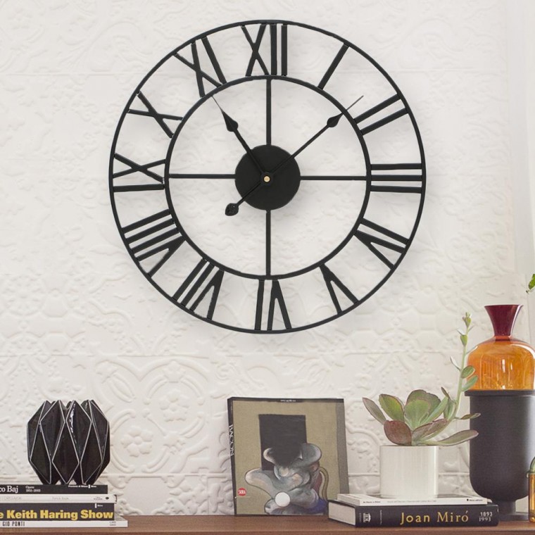 거실 인테리어 아날로그 무소음 디자인 철제 벽시계 98,000원