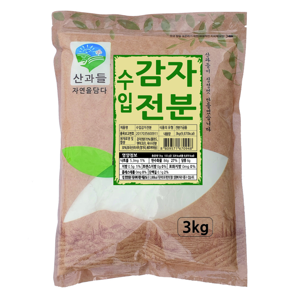 산과들 수입감자전분3kg, 1개, 3kg 13,980원