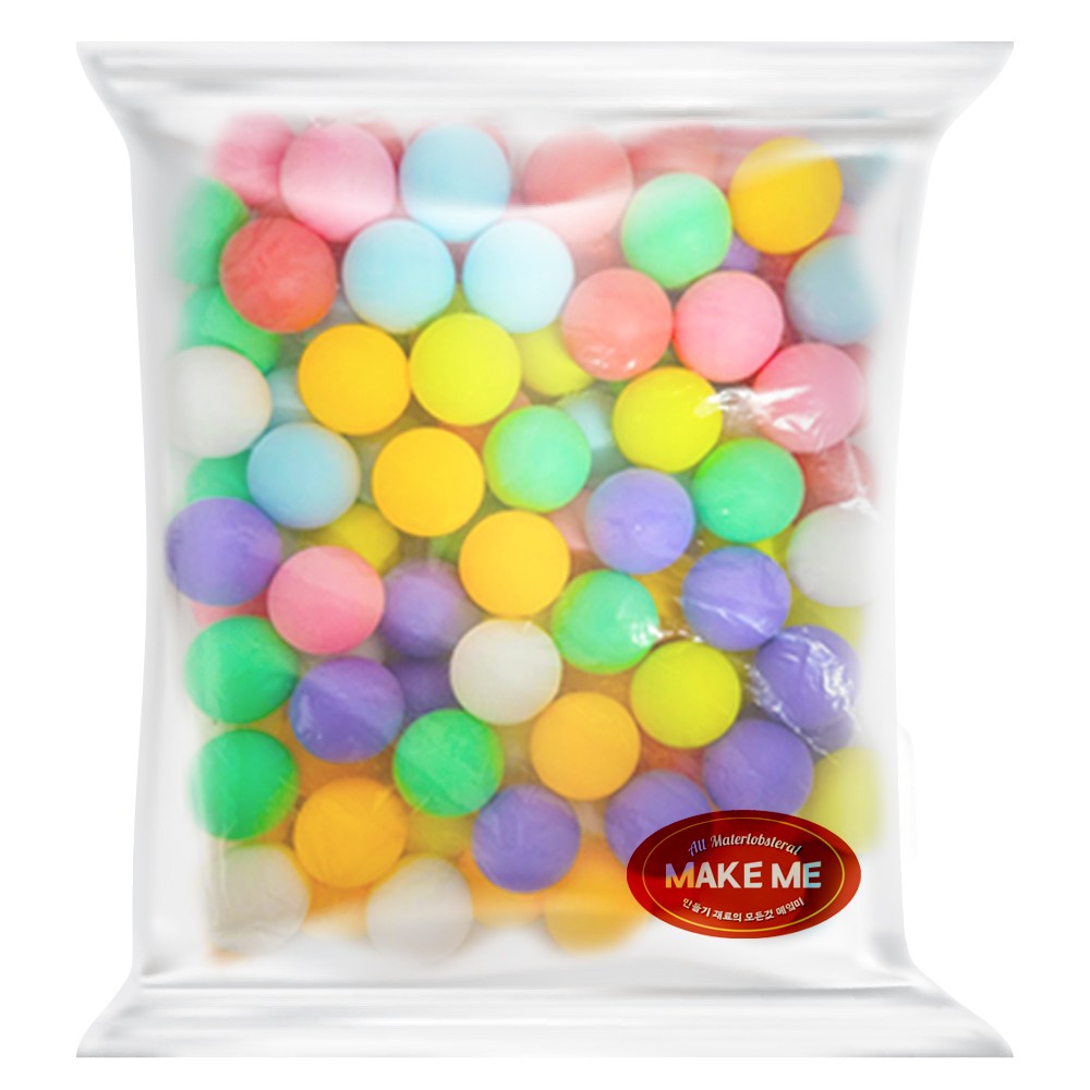 [메잌미] 대용량 무지 탁구공, 칼라혼합, 1개, 100개입 10,500원