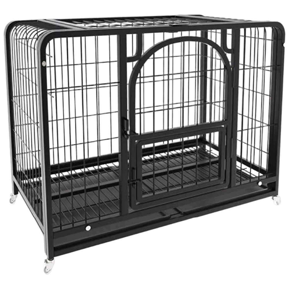 대형견 철창 강아지펜스 애견 고양이 하우스 견사 케이지 대형 이동식 대형견 강아지 울타리 휀스, 1세트, 블랙 144,000원
