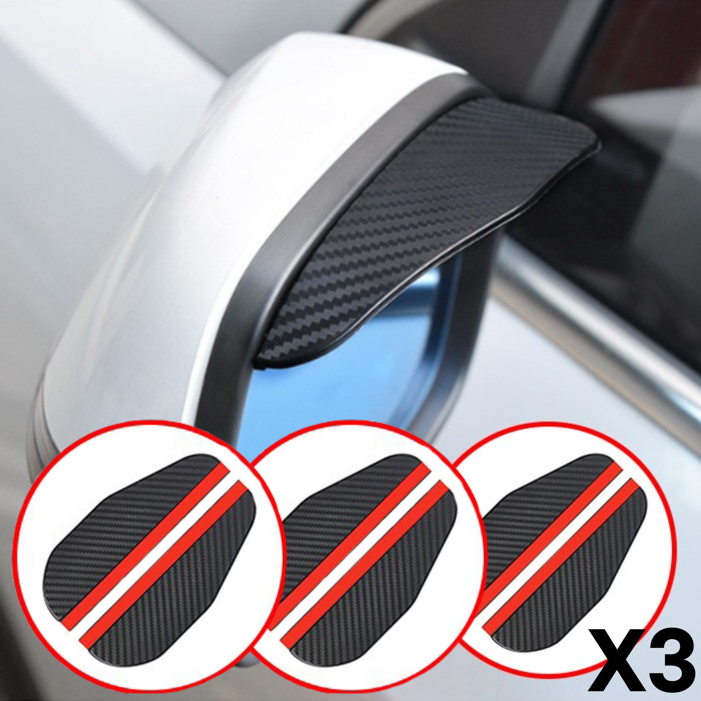 어반글로벌 사이드미러 레인가드 눈 빗물 방지 커버, 3세트, 전차종호환, 현재가 6,400원