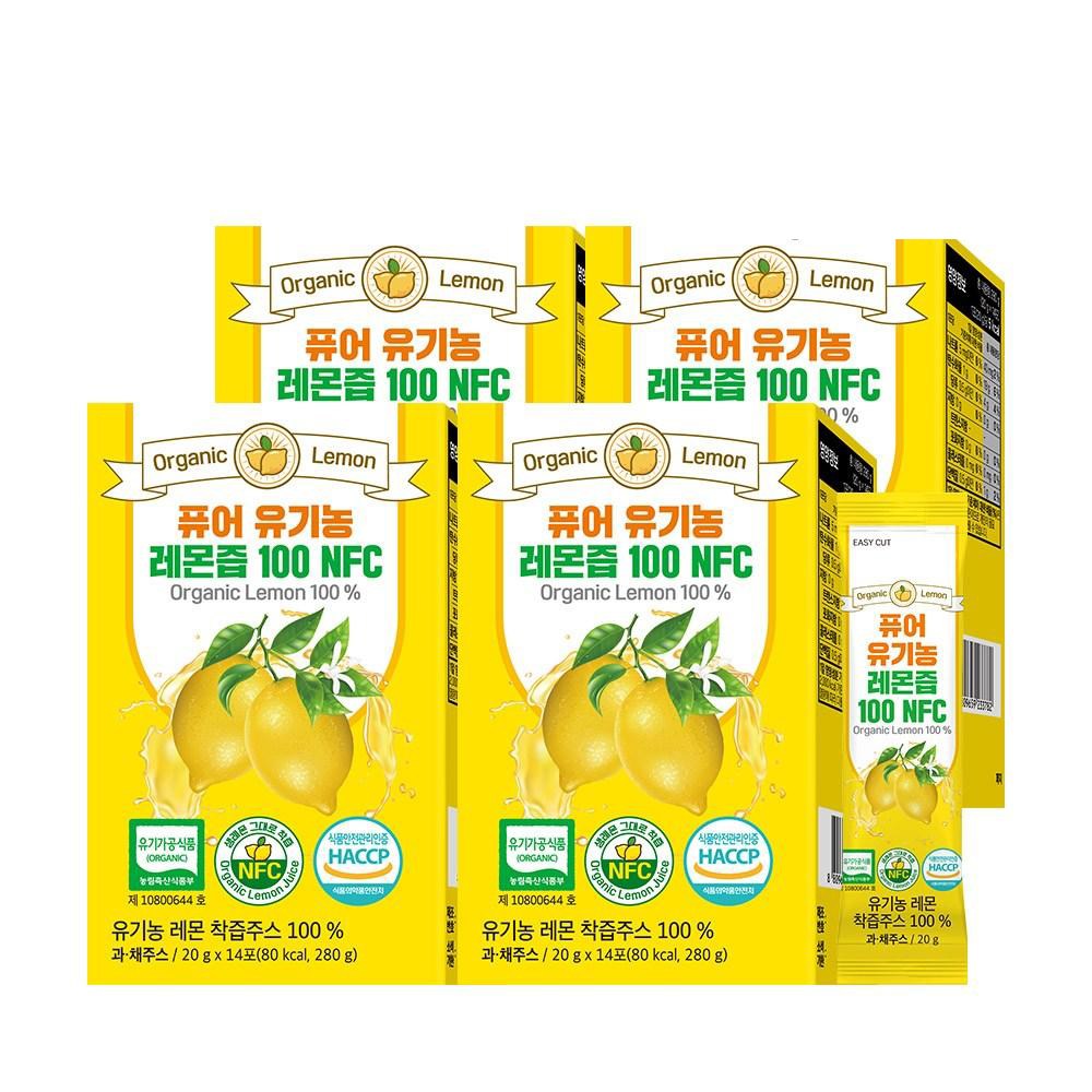 퓨어 유기농 레몬즙 100 NFC 스페인산 유기농 레몬즙 레몬수 원액 스틱 24,400원