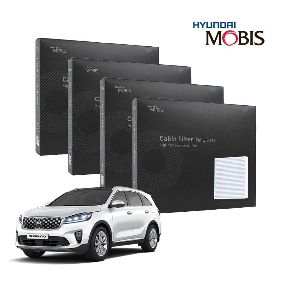 현대모비스 정품 프리미엄 에어컨필터 2년분 4개입 아이오닉 전용 2016년~2018년식 적용 49,900원