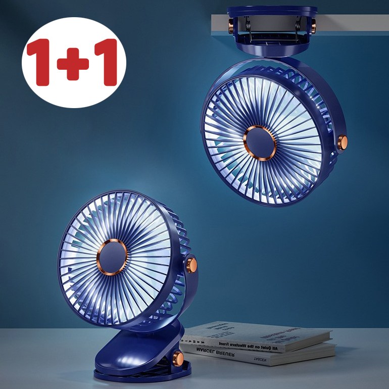 1+1 미니 무선 클립형 휴대용 선풍기 360도 회전 충전식 무드등 조명 다기능 탁상용 벽걸이 무소음 선풍기 유모차 캠핑 20,680원