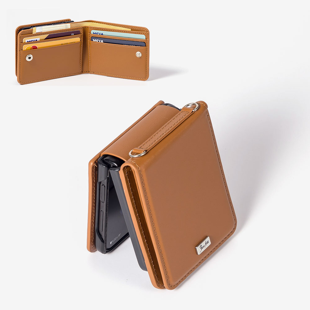 본아띠 리베라 천연소가죽 비비지 지갑형 갤럭시 Z플립 핸드폰 케이스 57,800원