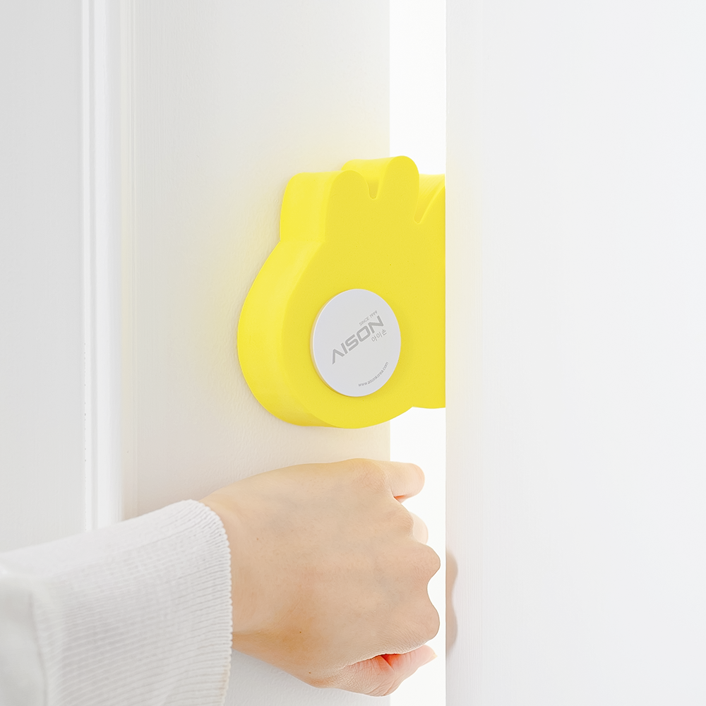 [아이손] 국내생산 손바닥 회전식 손끼임방지 부착형 도어쿠션, 1개, 노랑 7,900원