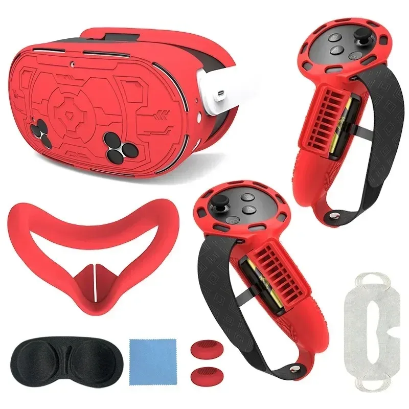 [누리공구]Meta Quest 3S VR 헤드셋 컨트롤러 그립 보호 커버 용 실리콘 + TPU 세트 긁힘 방지 충격 액세서 38,300원