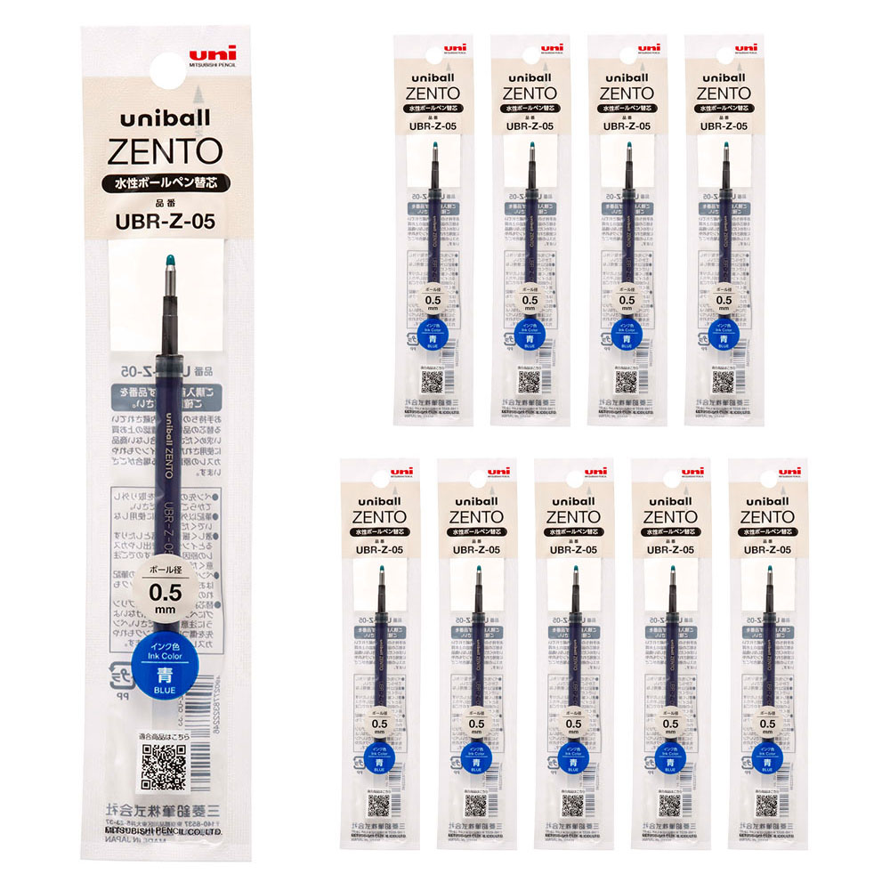 uni 젠토 리필심 0.5mm UBR-Z-05, 블루, 10개 9,000원
