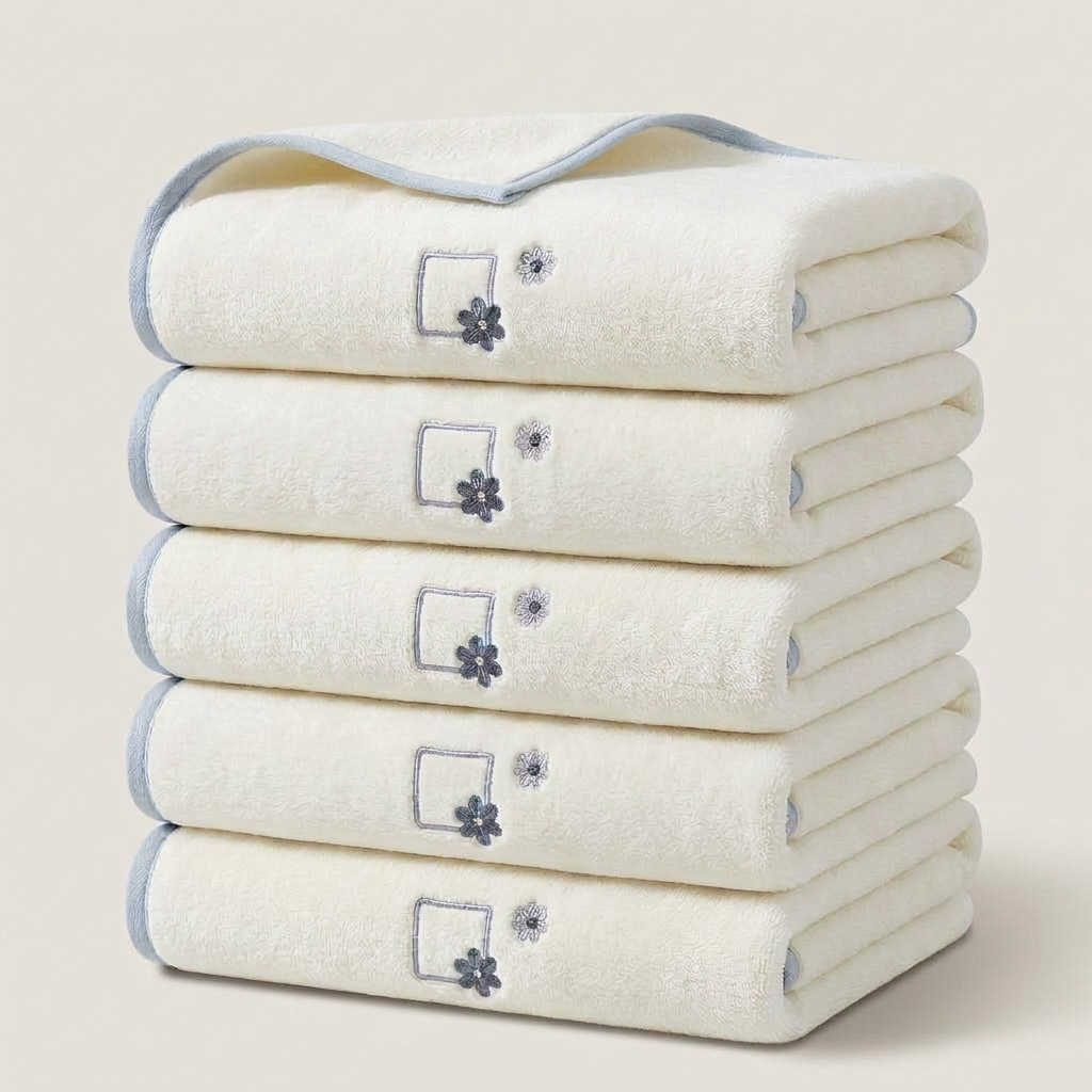 상덕 프리미엄 코마사 호텔수건 세면타월 부드러운 고흡수 보풀없는 타올 5장세트, 아이보리, 5개 32,400원