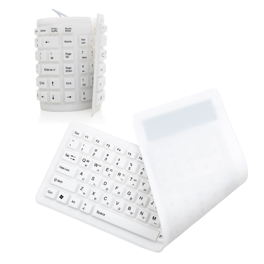 엠비에프 휴대용 실리콘 롤 키보드 무소음 키보드 유선 USB MBF-ROLL103 10,100원