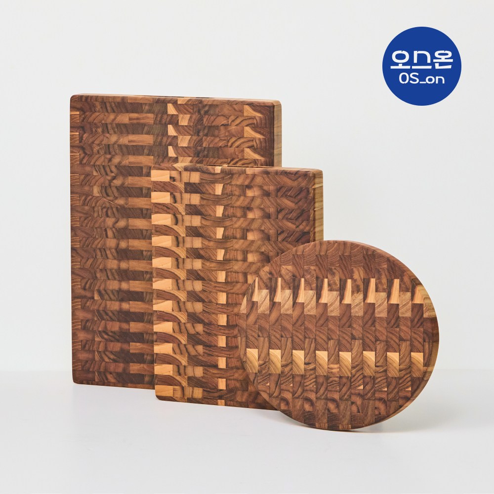 [오스온][리퍼] 티크나무 엔드그레인 양면도마, [리퍼]티크나무 엔드그레인, 1개 100,000원