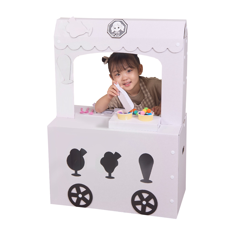 키즈바래 달님이 아이스크림 가판대 가게 마트놀이, 화이트, 1개 26,800원