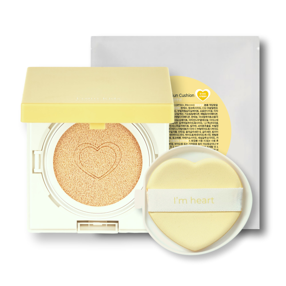 [1+리필]프롬키즈 하트 베이지 선쿠션 유아 어린이 초등 쿨링 뽀송 에센스 선크림, 24g, 1세트 22,900원