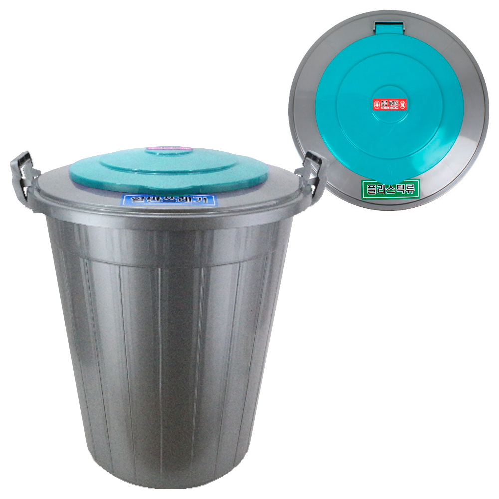 월드그린 프리미엄 만능 용기 (청통 분리수거함 대형 쓰레기통 휴지통 다용도 통), 그린, 1개, 현재가 32,500원