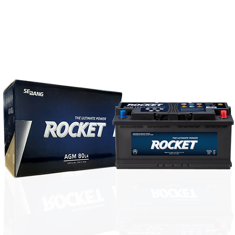 로케트 AGM80 GBAGM80 자동차배터리 싼타페 투싼 올뉴투싼 그랜저HG 그랜저IG 제네시스G70 스포티지 K5 K7 스팅어 카니발KA4 올뉴말리부 크루즈디젤 임팔라 밧데리 123,000원