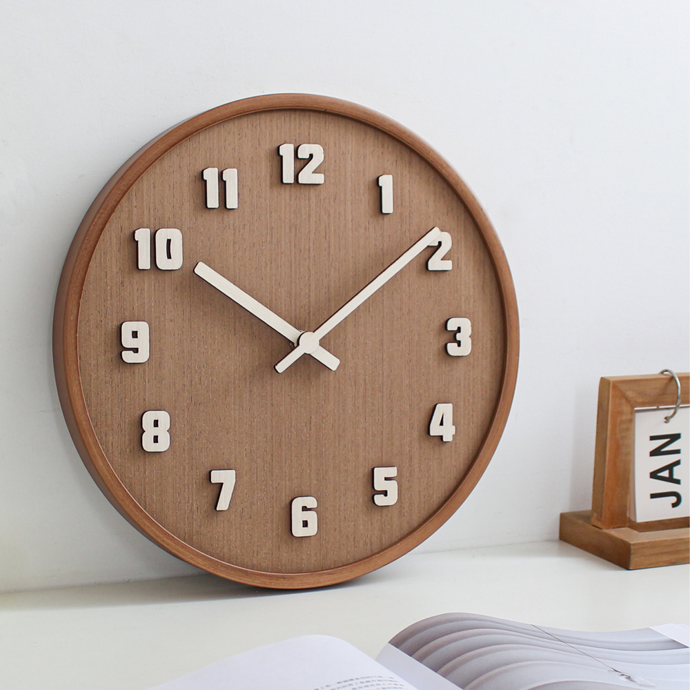 MJK 코코브라운 무소음 벽시계 19,400원