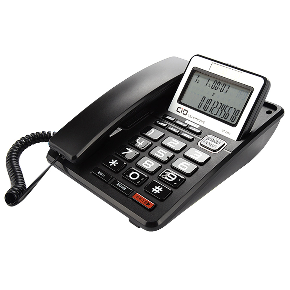 코러스 이어셋 겸용 발신자번호표시 유선 전화기, DT-3360(블랙) 25,900원