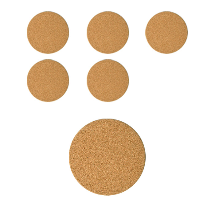 코르크컵받침 원형100x15mm R(모서리라운드) 고급형 6p 1세트 코르크코스터 13,770원