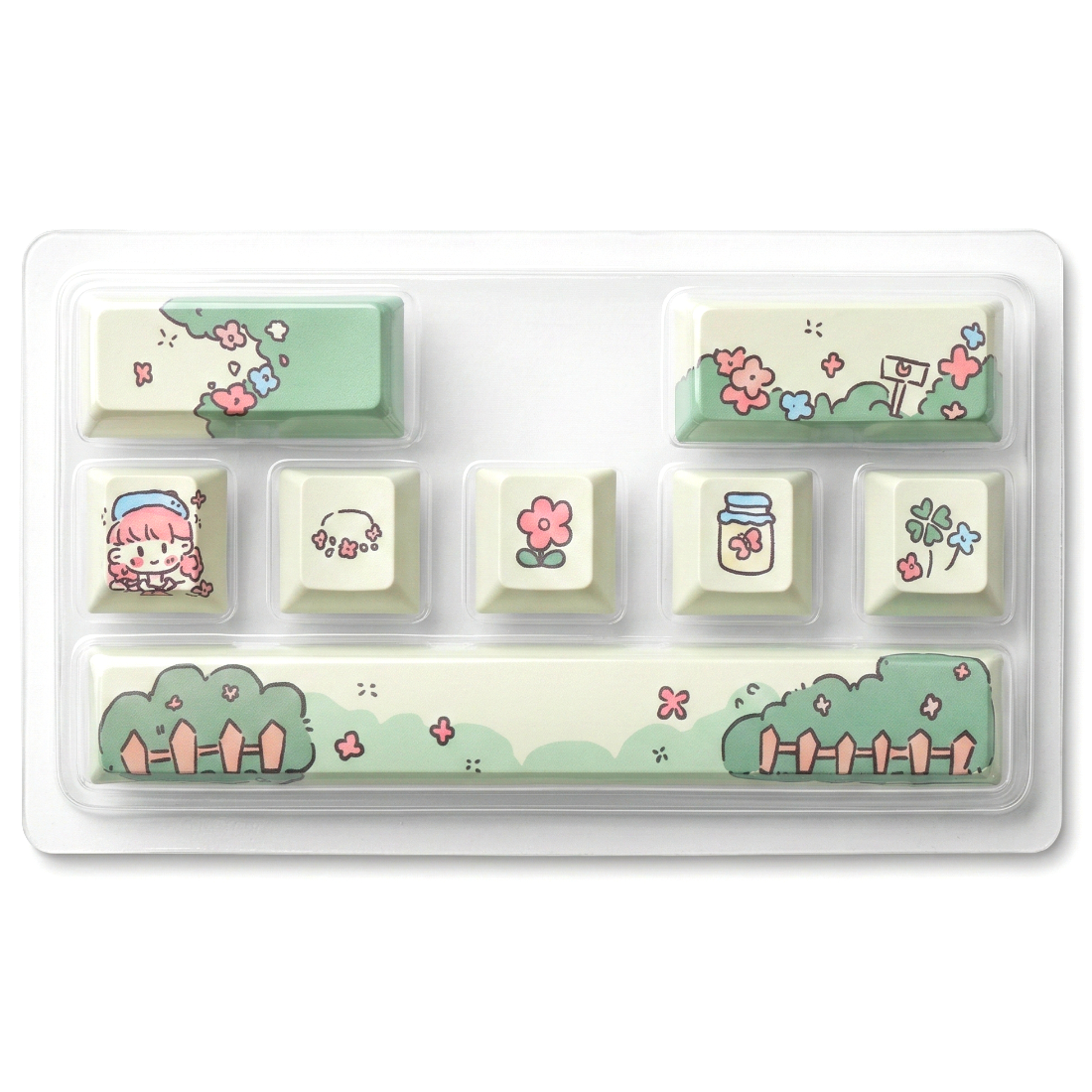 에버샵 귀여운 커스텀 기계식 키보드 스폰지밥 포인트 키캡 8종 세트 12,800원