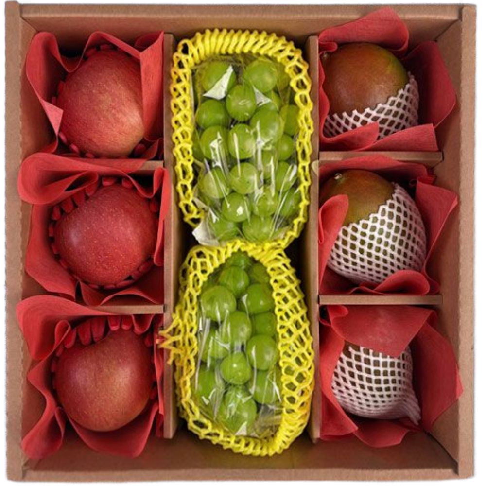 정성 담은 안부 세트 3호 (애플망고 샤인머스캣 사과 혼합 구성), 1박스 86,000원