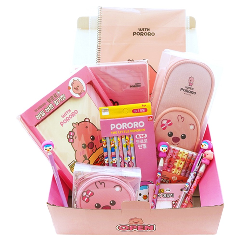 포포팬시 실속만점 뽀로로 럭키 선물박스 학용품 세트, 1세트, 루피 22,170원