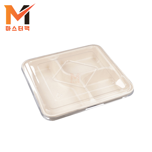 LD 일회용 펄프 사탕수수 도시락용기 DP-03-M 3칸 세트 [몸통+투명뚜껑] 115,000원