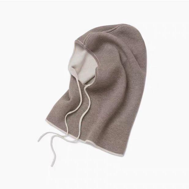 캐시미어 100프로 바라클라바 넥워머 니트모자 모카+카본그레이 30,300원