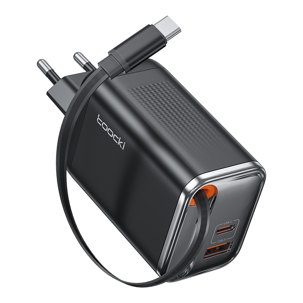 Toocki 툭키 67W GaN PPS 2포트  초고속 C타입 유선 수납식 일체형 멀티충전기 릴케이블 충전기 26,900원