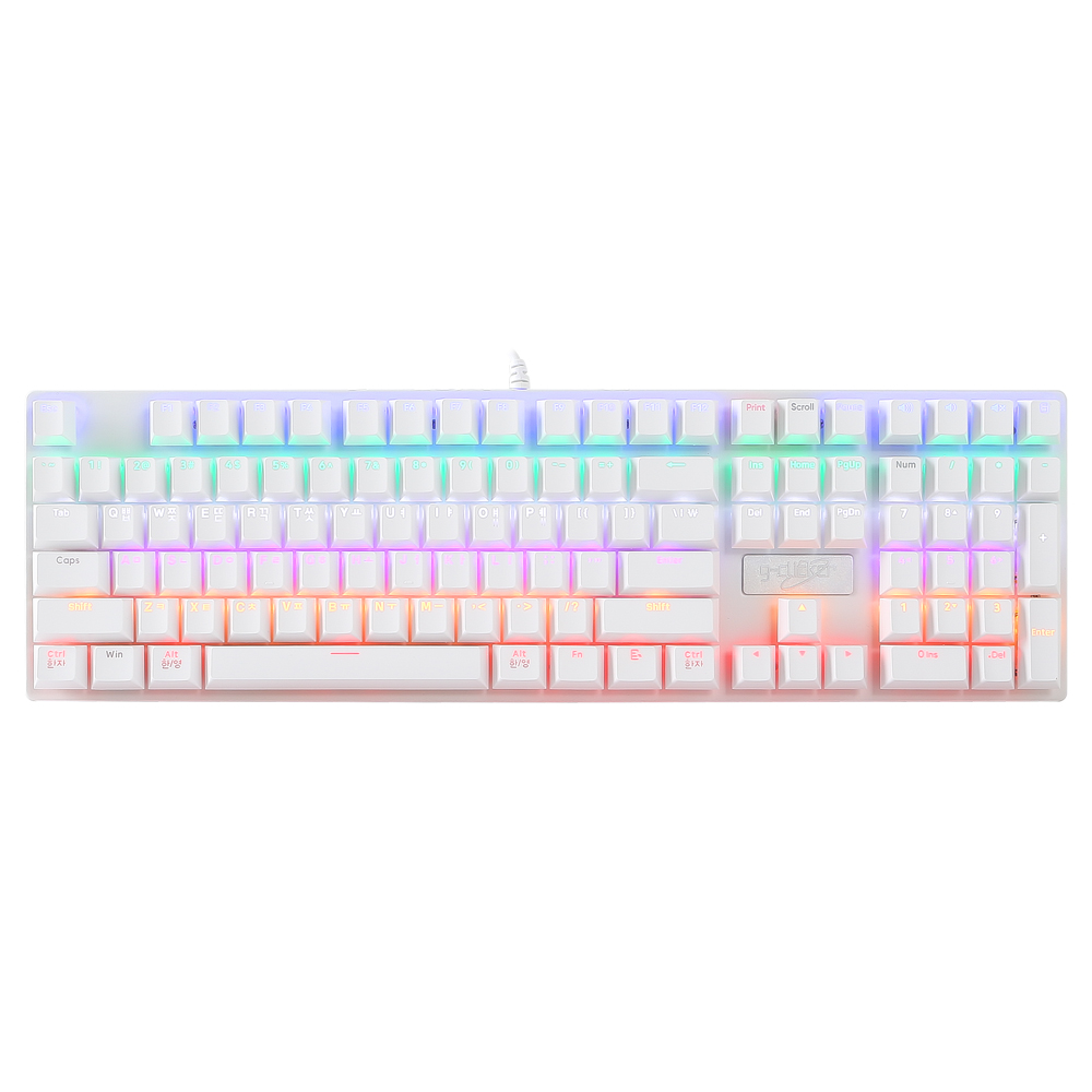 지클릭커 슈퍼히어로 GK-580X 풀배열 게이밍 기계식 키보드 108키 적축 화이트 27,400원