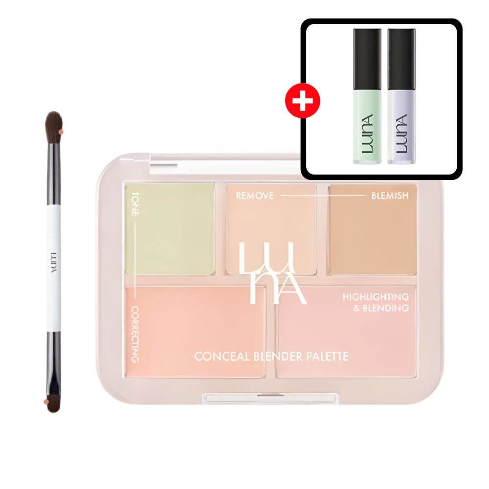[본사 출고 정품] 증정EVENT!!! 루나 컨실 블렌더 팔레트 + 컨실 블렌딩 듀얼 브러쉬 세트(+미니 코렉터 2 개 증정) #퍼스널톤커버 #톤매치팔레트 #커스터마이징 41,400원