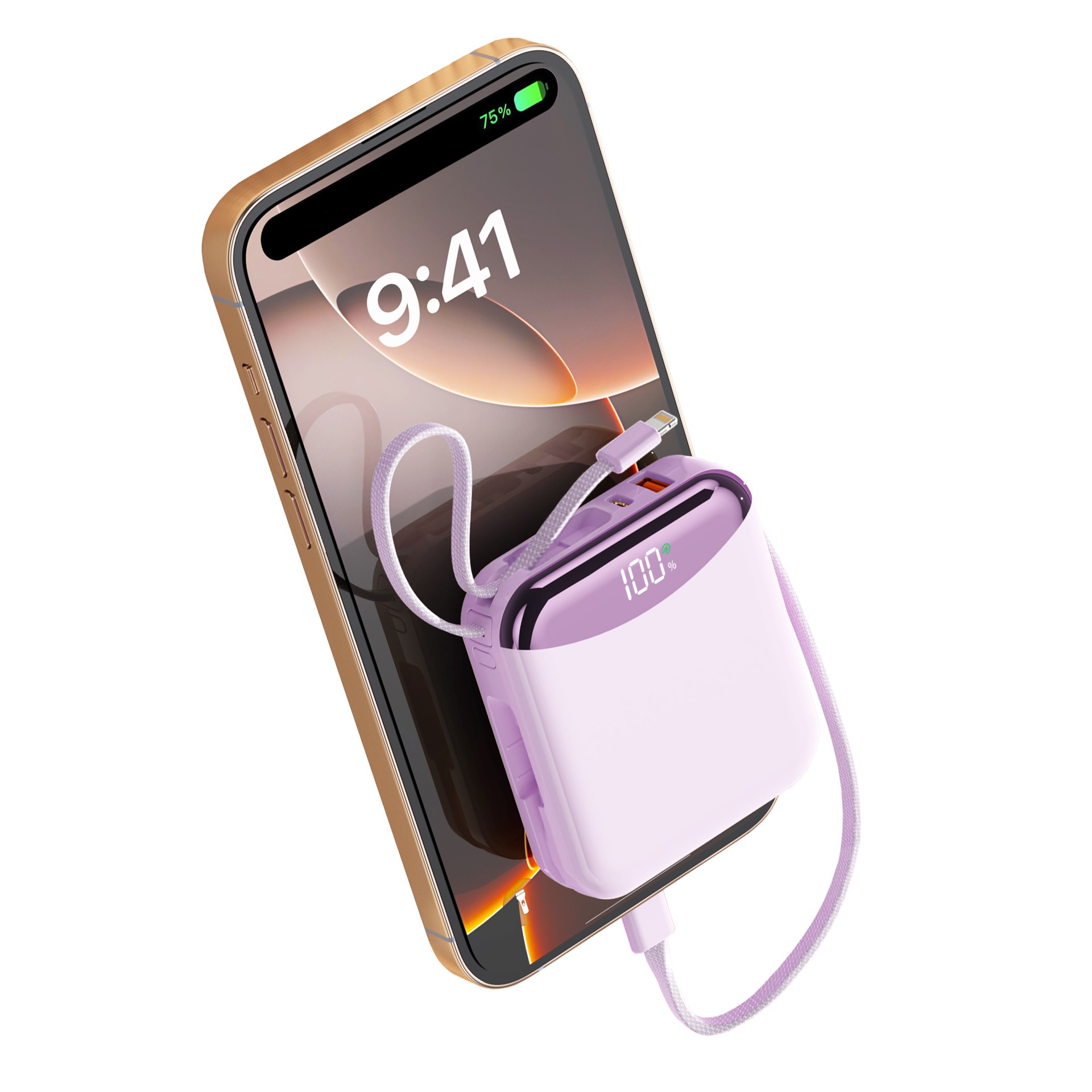 PIUJJA 일체형 QC3.0 PD 22.5W 대용량 고속충전 케이블 휴대용 미니 C타입 고속충전 보조배터리 10000mAh 18,900원