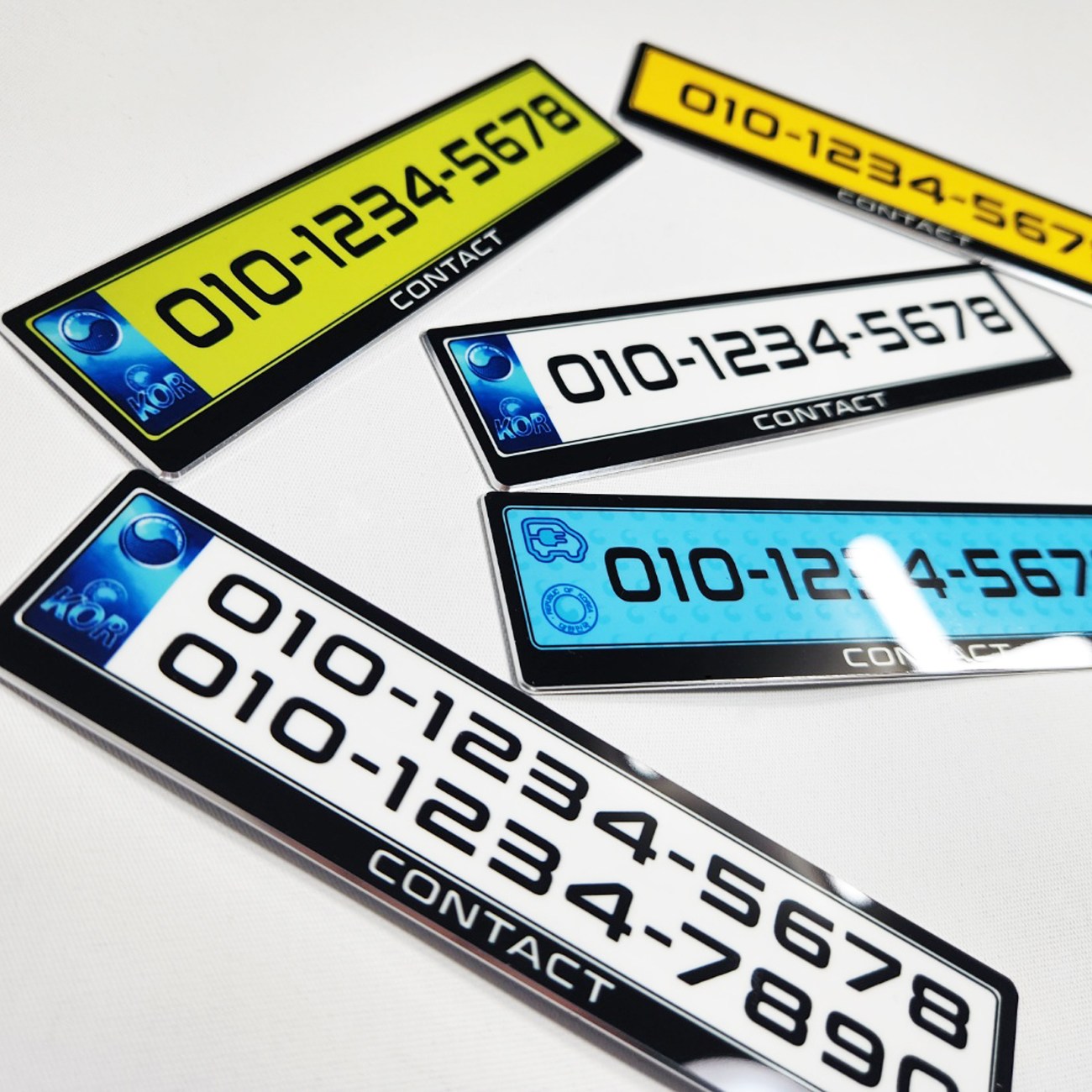 픽존디자인 메탈 자동차 차량 연락처 전화번호판 주차 알림판 듀얼 자동차 핸드폰번호, 1개, 신형번호판 12,830원